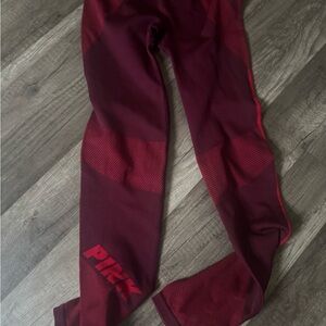 PINK Victoria's Secret Red Leggings Athletic Casual